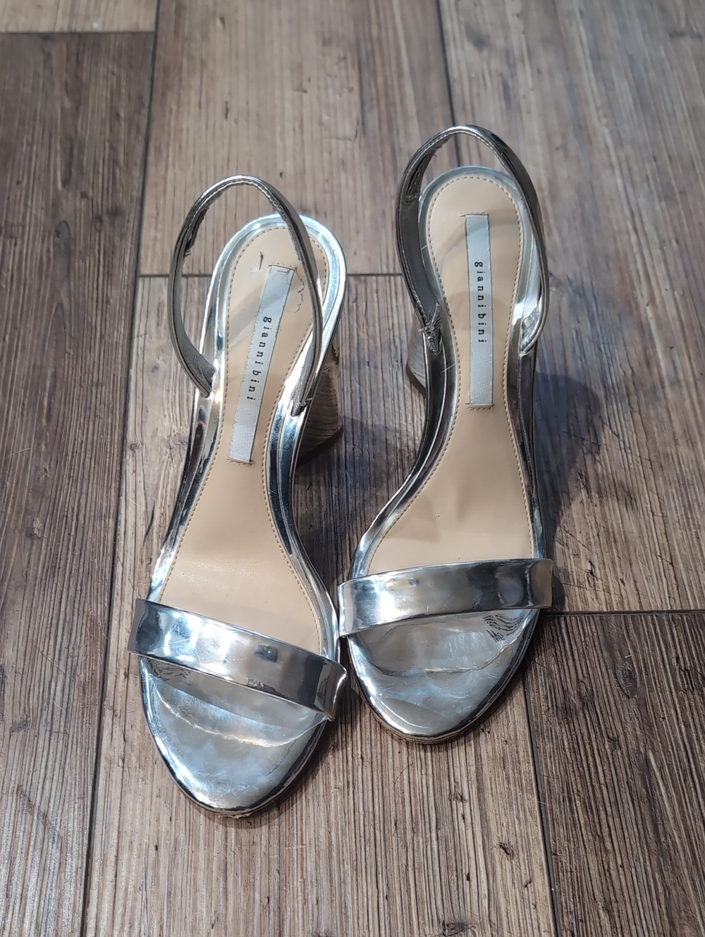 Gianni bini Silver Shoes Size 9